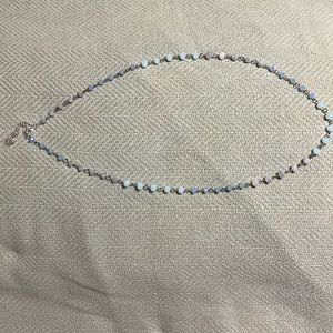 Blue bead costume jewelry necklace